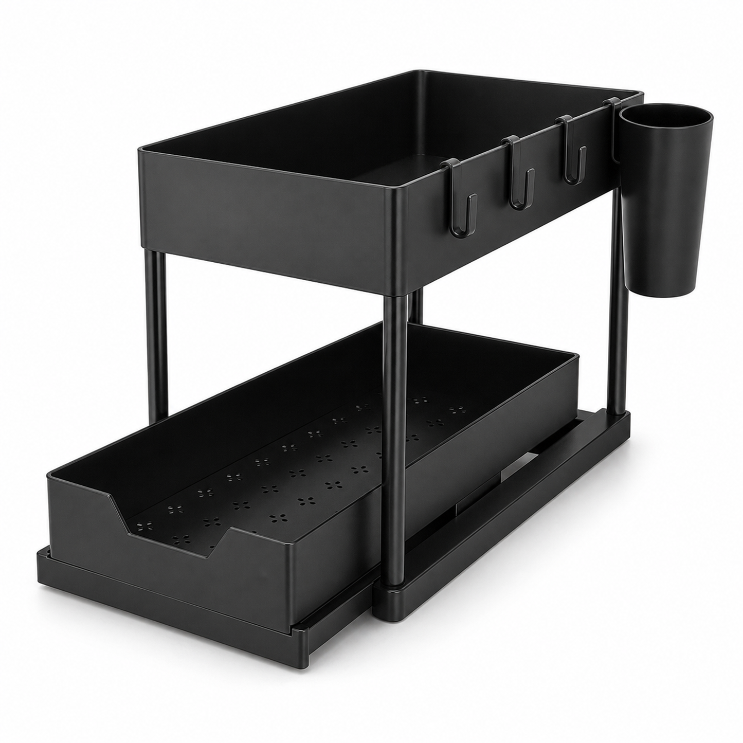 Ordessa Two-Tier Under-Sink Organiser with Hooks