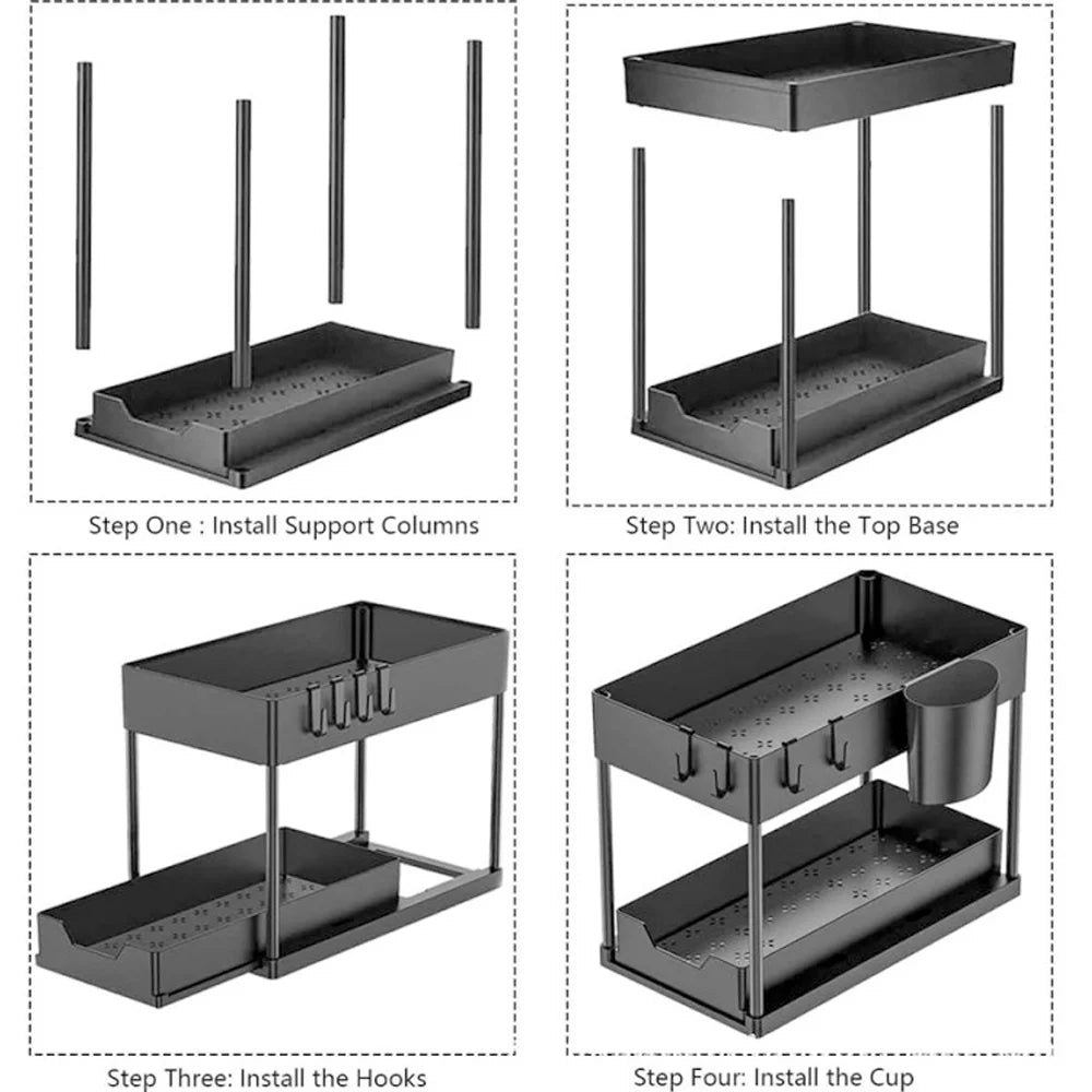 Ordessa Two-Tier Pull-Out Under-Sink Organiser