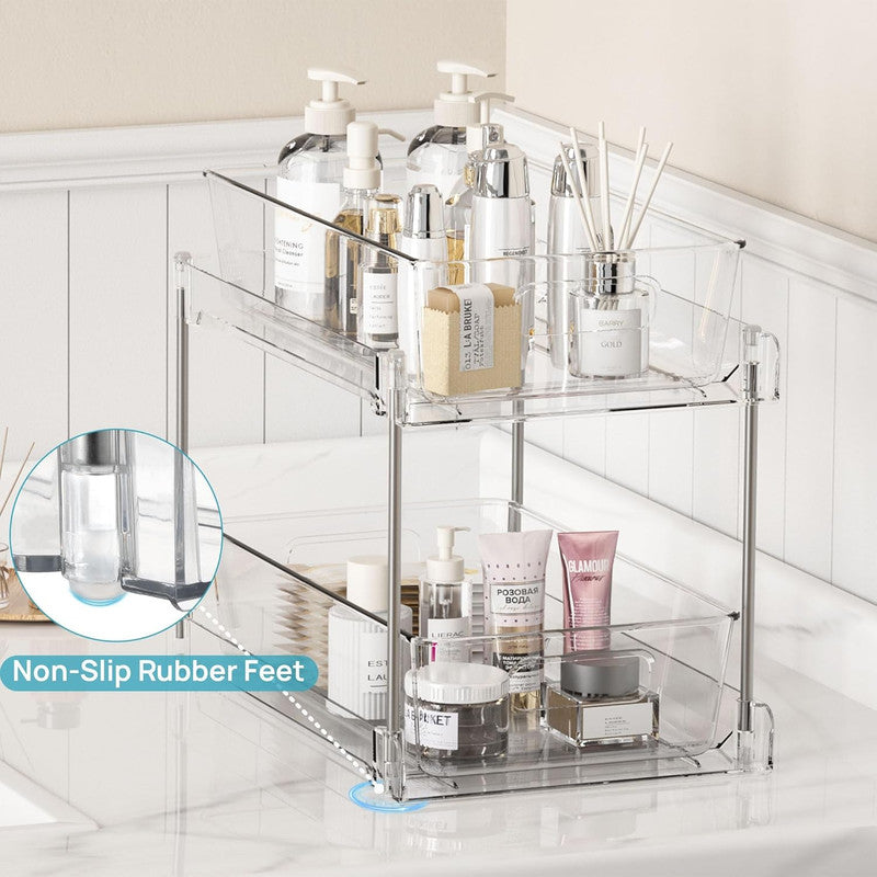 Ordessa Clear Two-Tier Pull-Out Organiser
