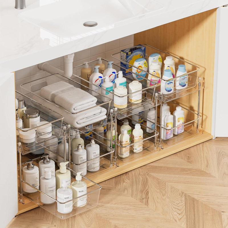 Ordessa Clear Two-Tier Pull-Out Organiser