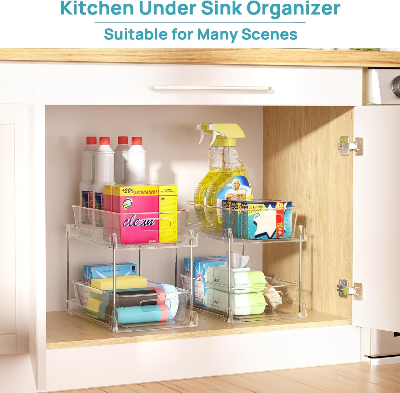 Ordessa Clear Two-Tier Pull-Out Organiser