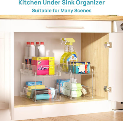 Ordessa Clear Two-Tier Pull-Out Organiser
