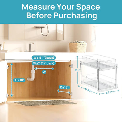 Ordessa Clear Two-Tier Pull-Out Organiser