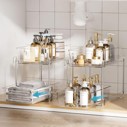 Ordessa Clear Two-Tier Pull-Out Organiser