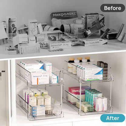 Ordessa Clear Two-Tier Pull-Out Organiser