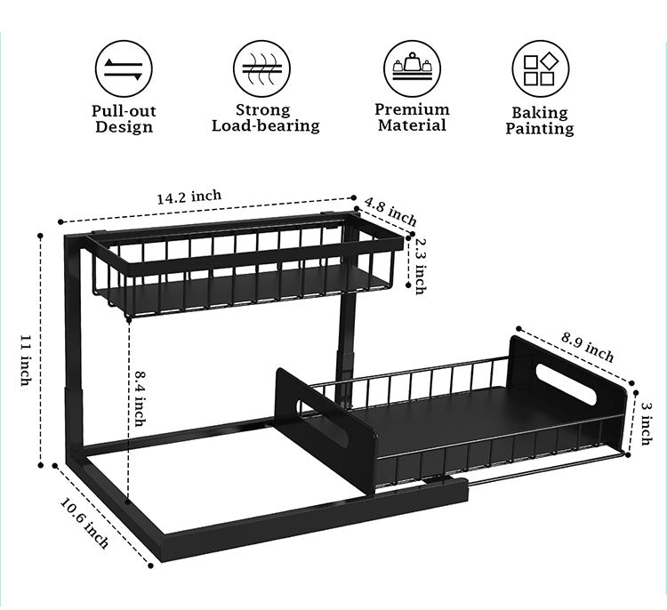 Ordessa Metal Two-Tier Under-Sink Organiser
