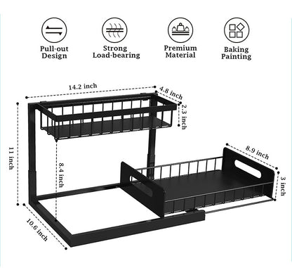 Ordessa Metal Two-Tier Under-Sink Organiser