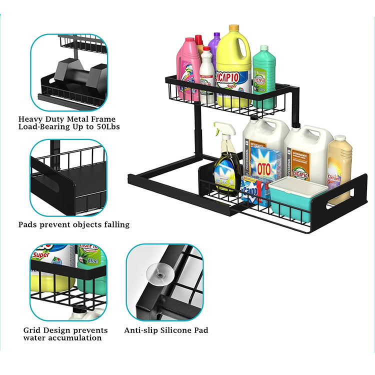 Ordessa Metal Two-Tier Under-Sink Organiser