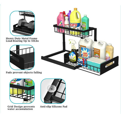 Ordessa Metal Two-Tier Under-Sink Organiser