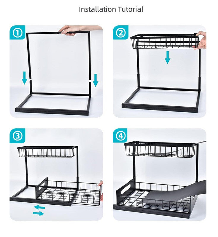 Ordessa Metal Two-Tier Under-Sink Organiser