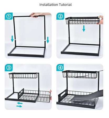 Ordessa Metal Two-Tier Under-Sink Organiser