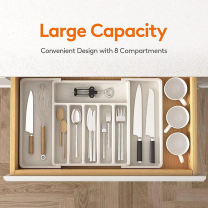 Ordessa Expandable Cutlery Tray — Black