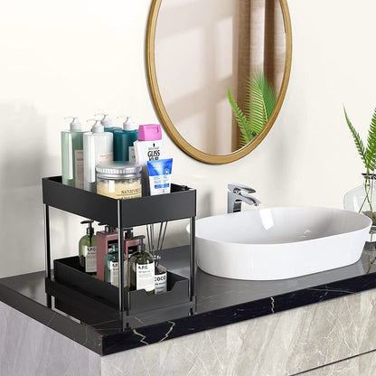 Ordessa Two-Tier Under-Sink Organiser with Hooks