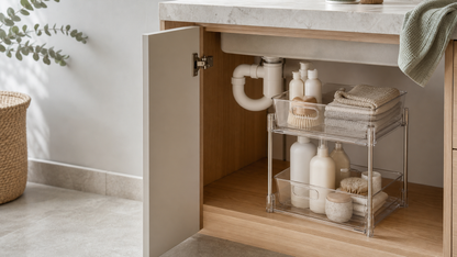 Ordessa Clear Two-Tier Pull-Out Organiser