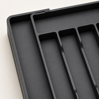 Ordessa Expandable Cutlery Tray — Black