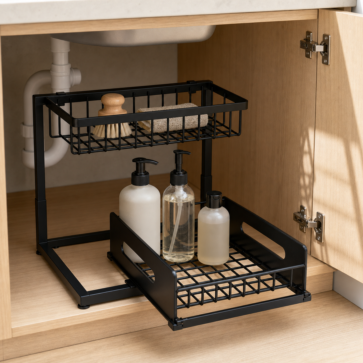 Ordessa Metal Two-Tier Under-Sink Organiser