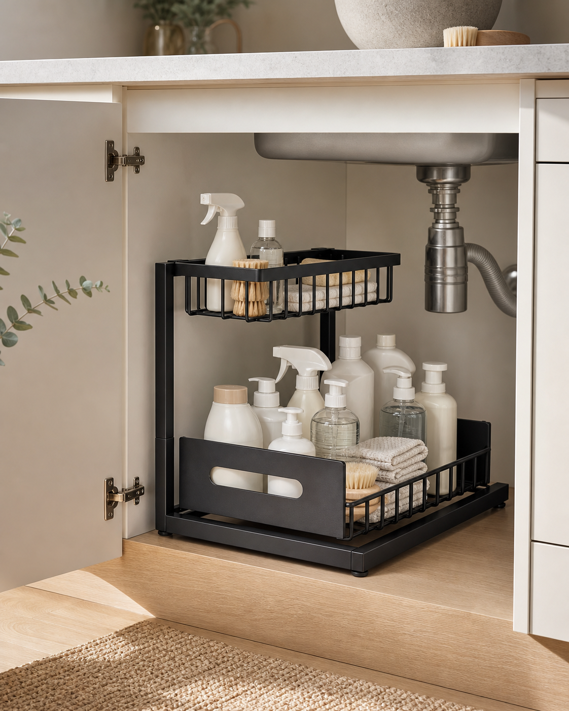 Ordessa Metal Two-Tier Under-Sink Organiser