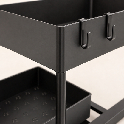 Ordessa Two-Tier Under-Sink Organiser with Hooks